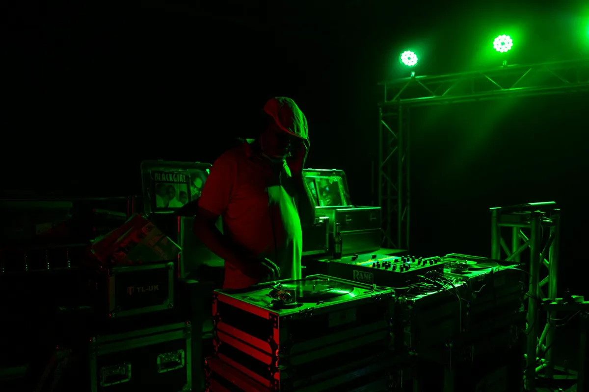 A DJ booth in an African club